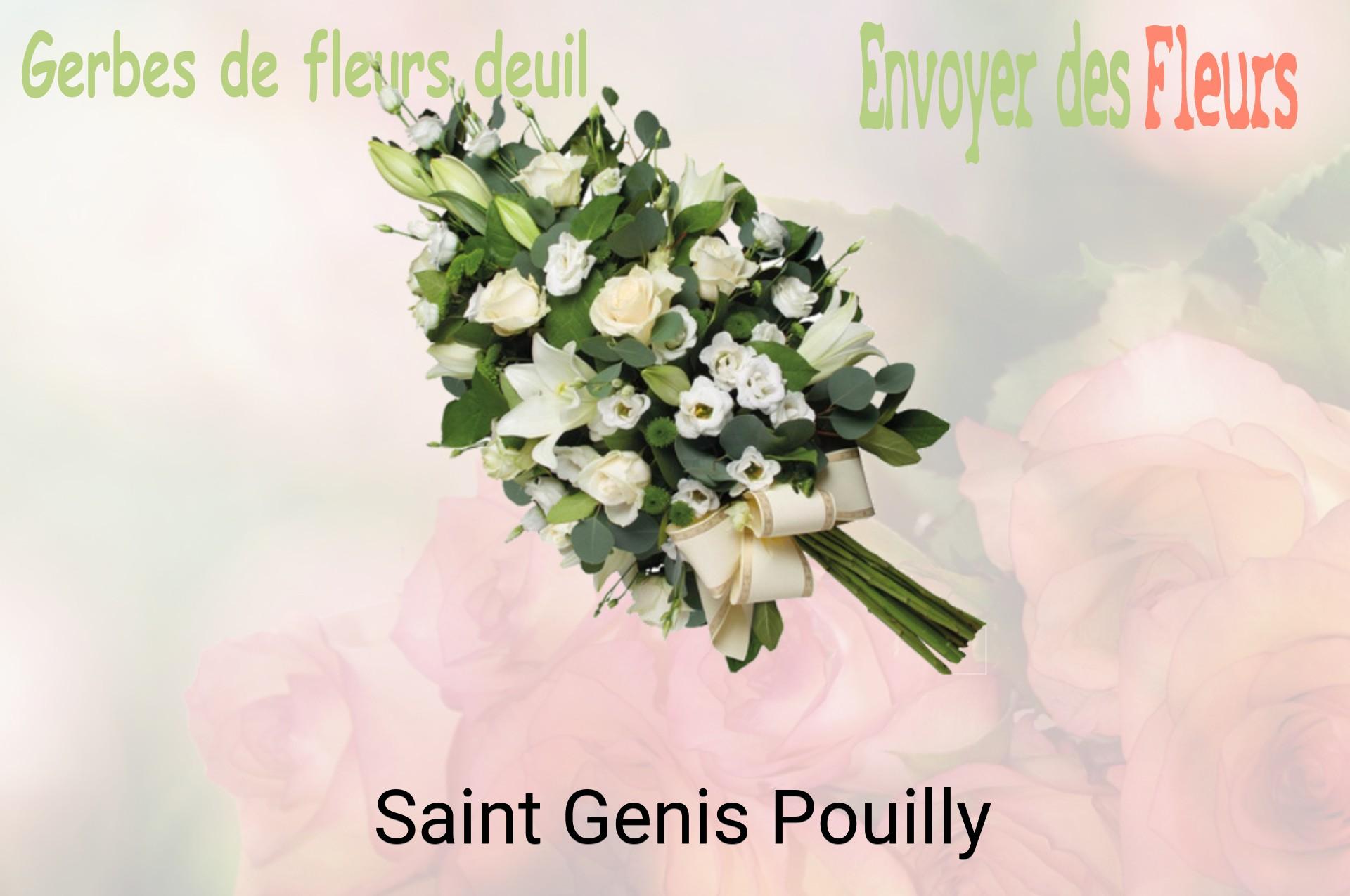 Gerbe de fleurs de deuil livrée à Saint-Genis-Pouilly